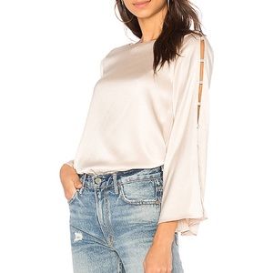 Alice + Olivia Genia Bell Sleeve Top